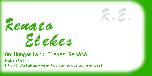 renato elekes business card